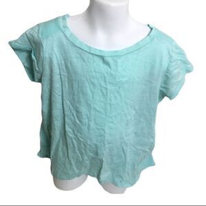 Girls medium plain blue T-shirt